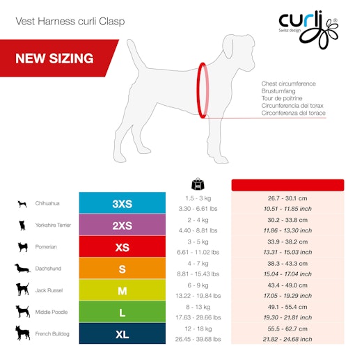 curli Clasp AirMesh Geschirr rot Hundegeschirr